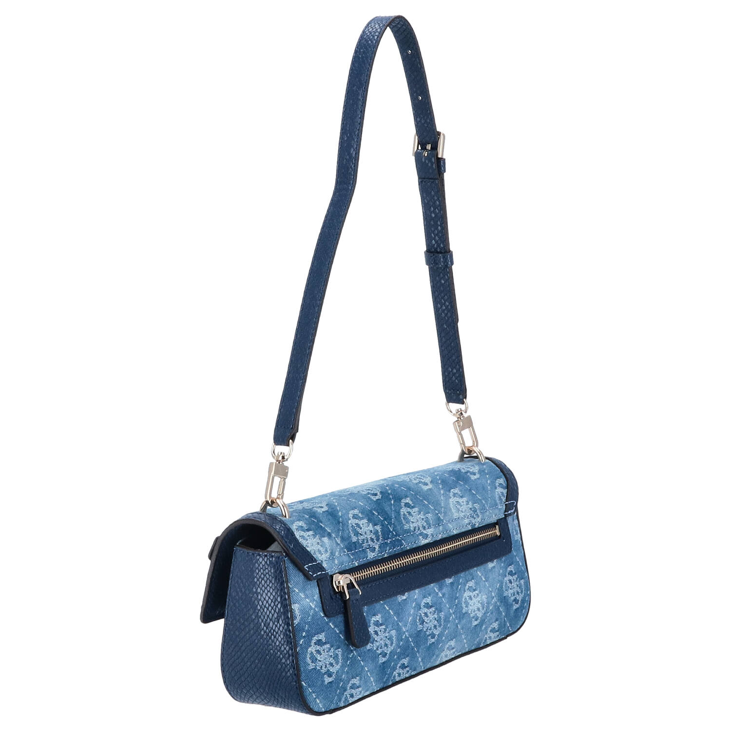 GUESS Handtasche DOVIE Satchel Denim Logo Abbildung 2
