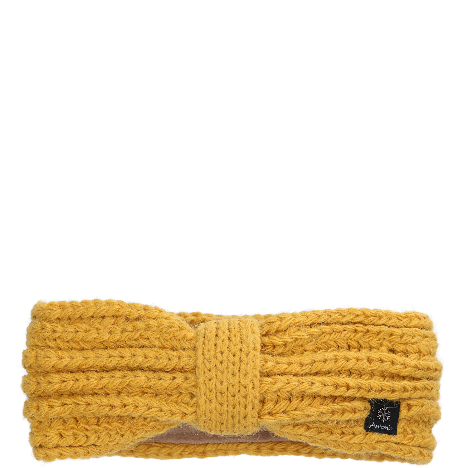 Antonio Damen Strick Stirnband mit Fleece  yellow