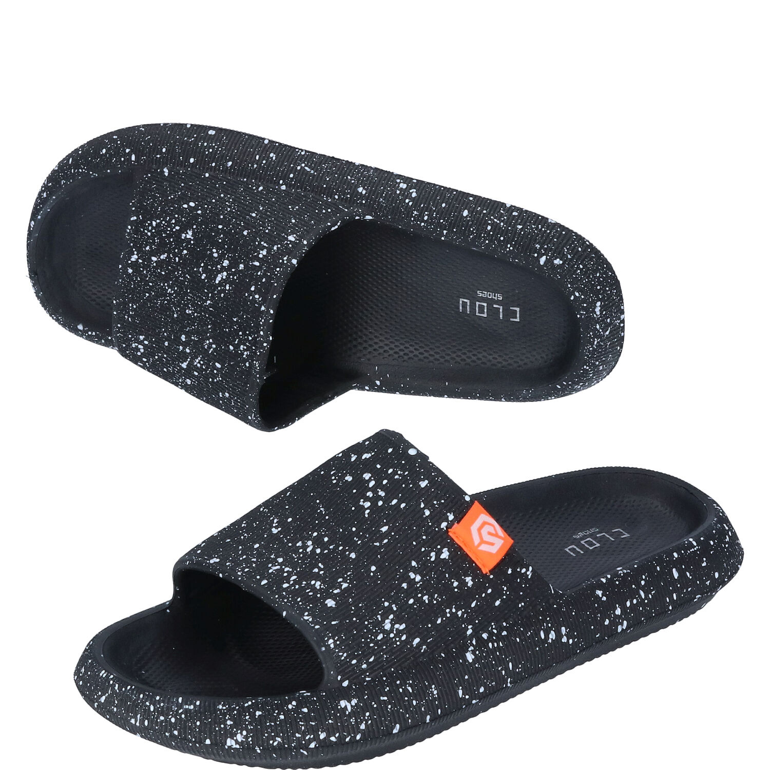 Antonio Damen Slipper "Clou" Dots  Größe 42/43  schwarz