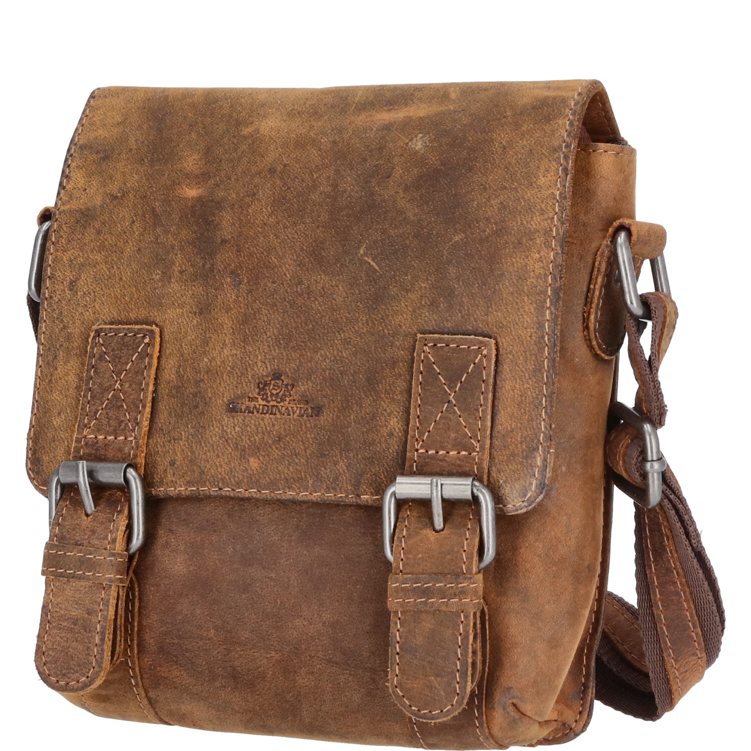 The Skandinavian Brand Leder Umhängetasche Hunter  Cognac