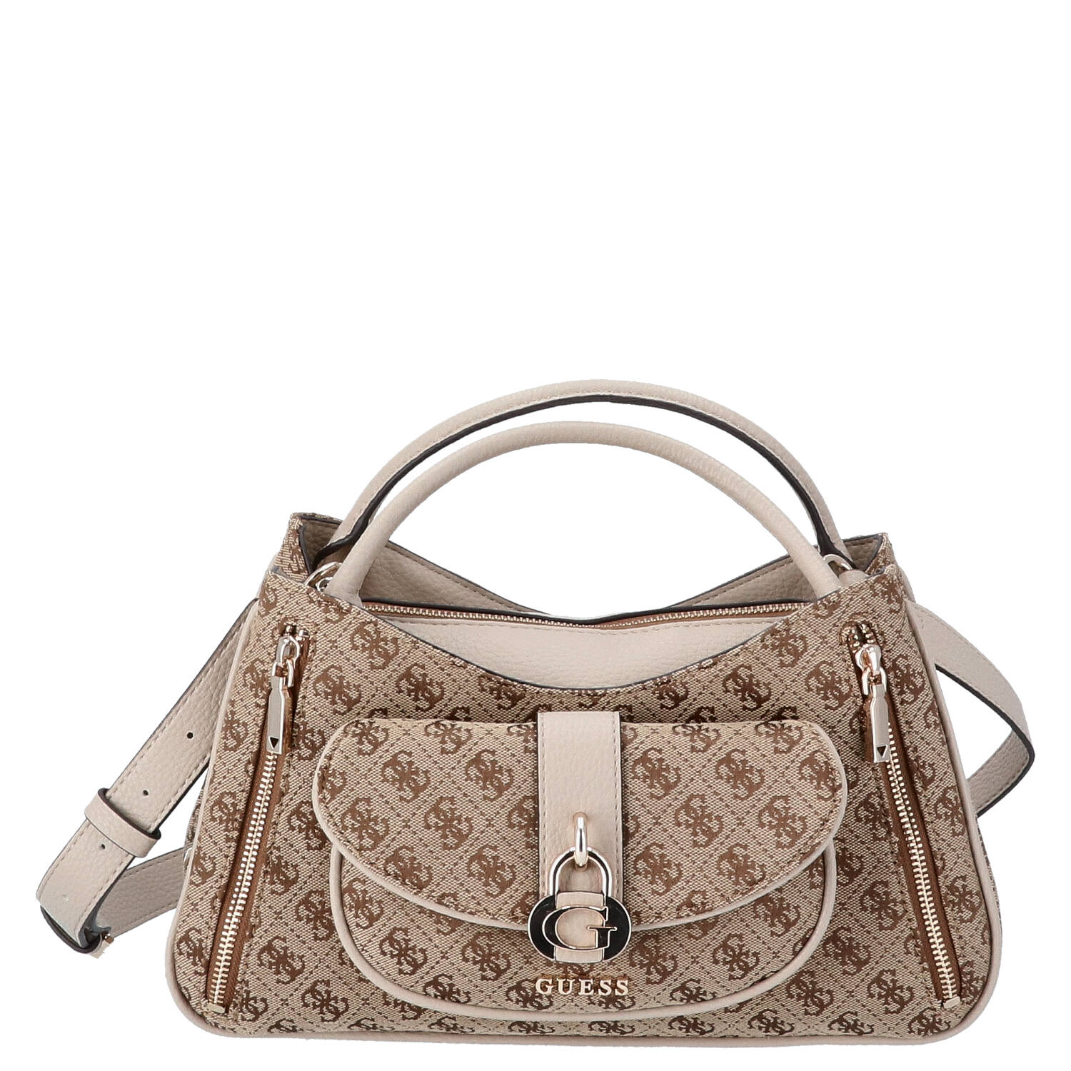 GUESS Umhängetasche Jessa Girlfriend Latte Logo Abbildung 5