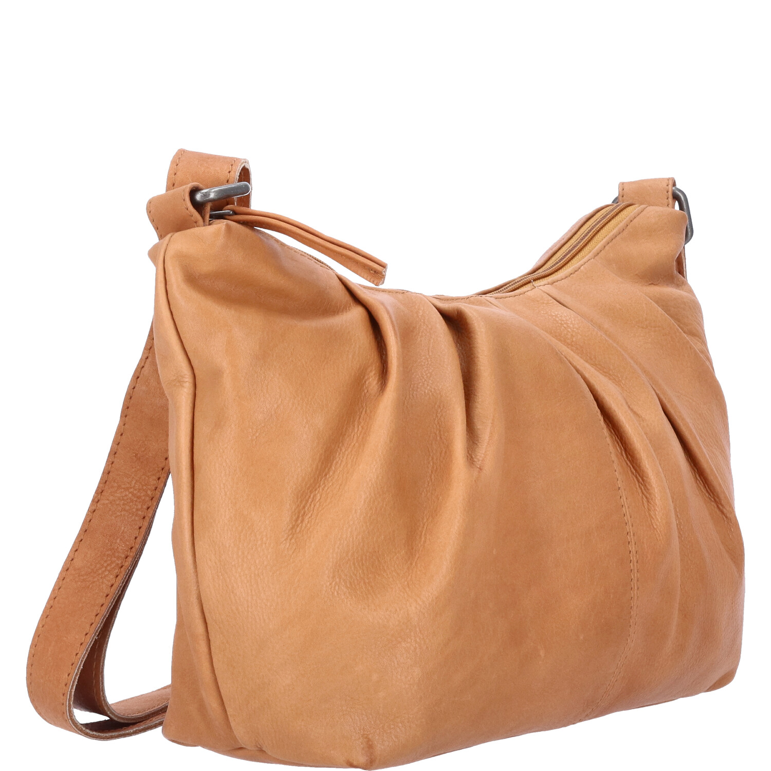 The Skandinavian Brand Damen Ledertasche, Schultertasche - Cognac Abbildung 3