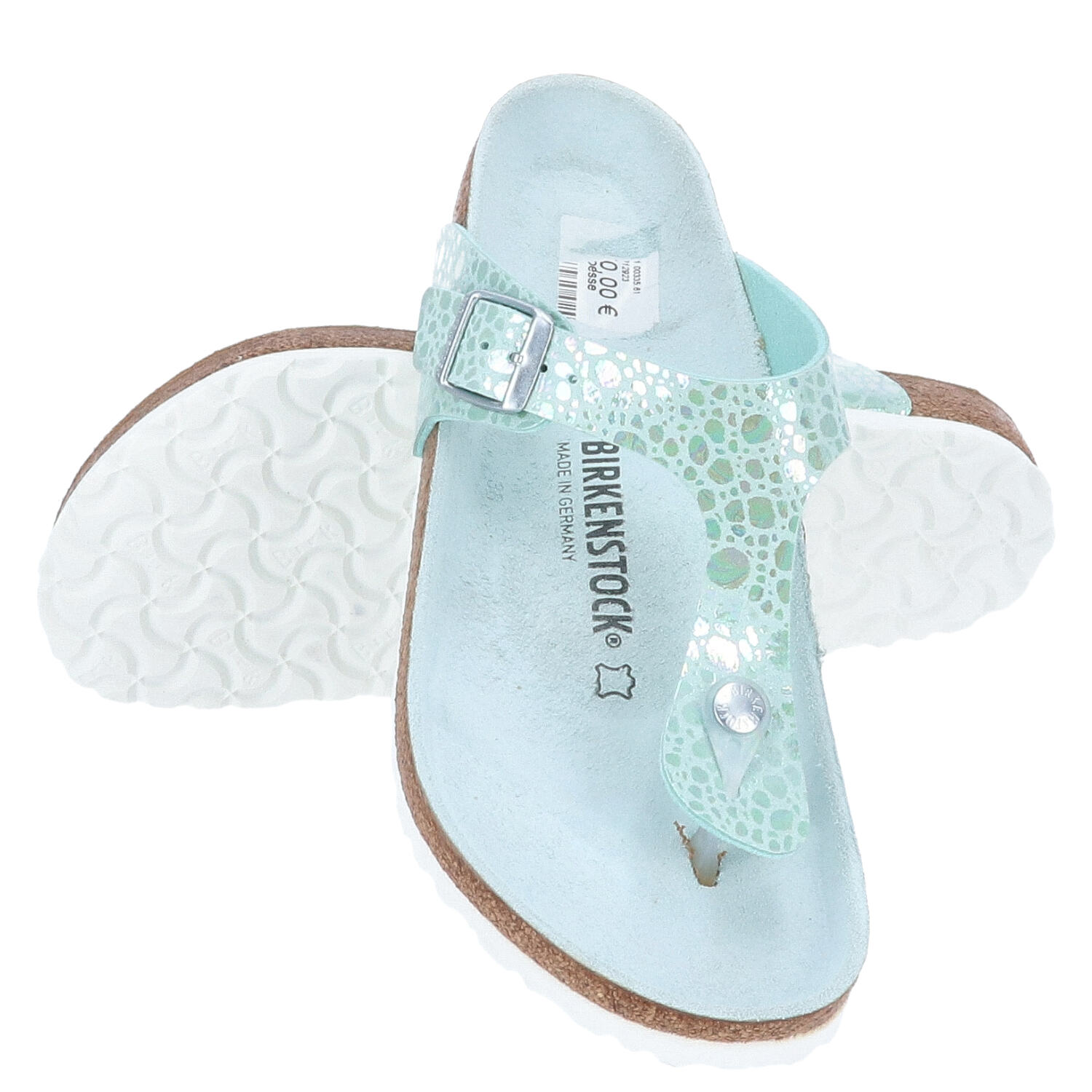 Birkenstock Sandalen Größe 42 Gizeh BS Metallic Stones Aqua   Abbildung 1