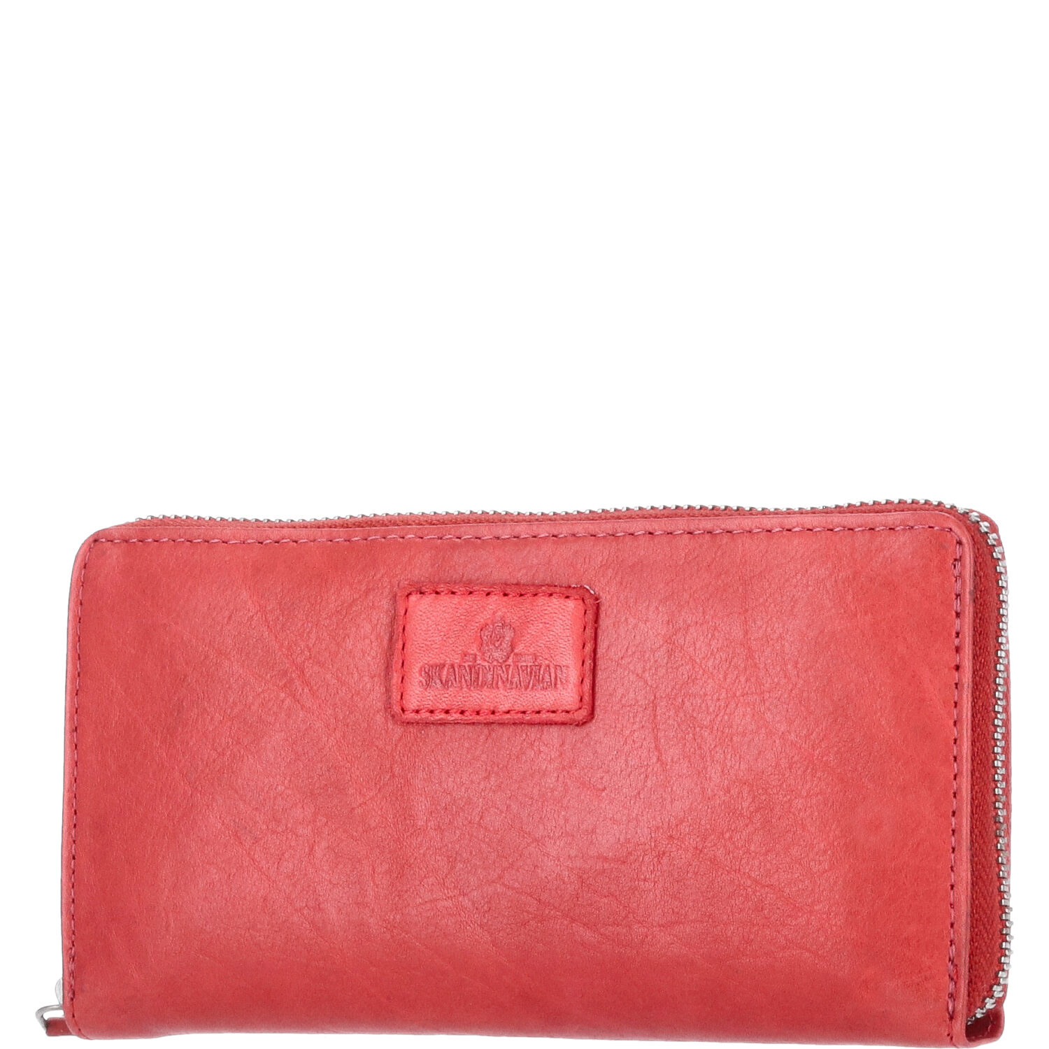 The Skandinavian Brand Lady Zip Wallet Washed Leather  rot