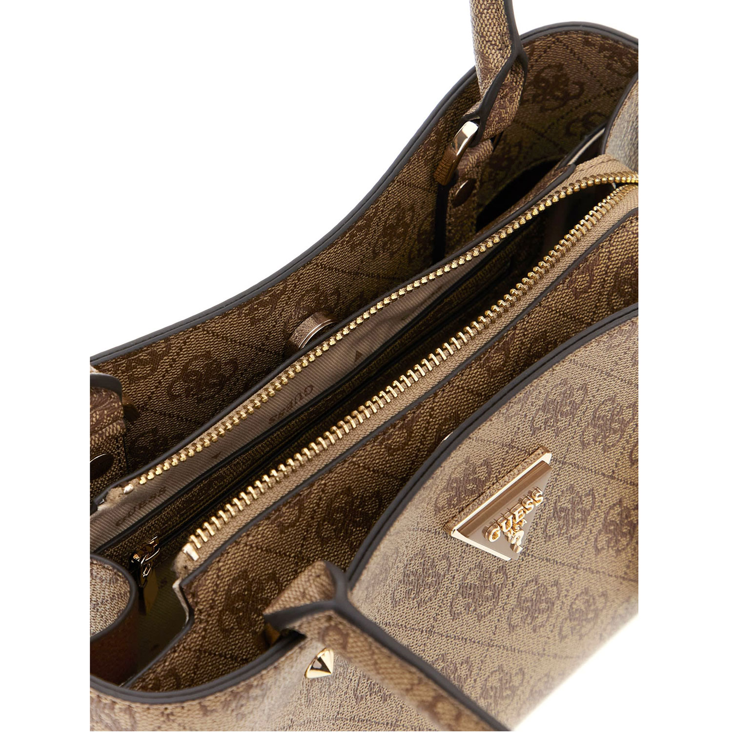 GUESS Damen Schultertasche Meridian II Latte Logo Abbildung 3