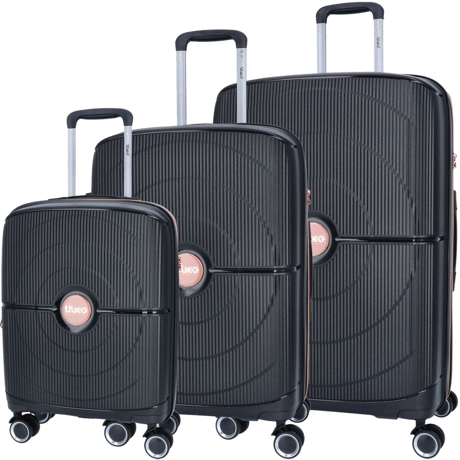 TheTrueC 4-Rad Trolley 3er Set Valencia Black
