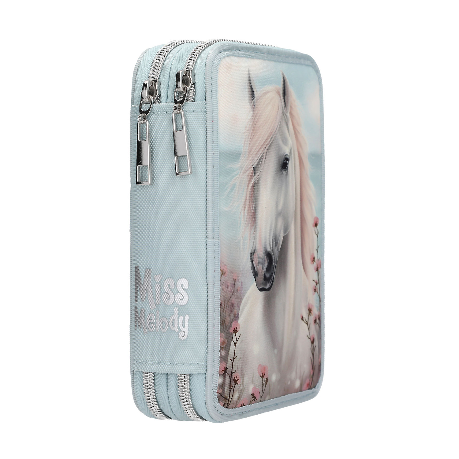 Depesche 2-Fach Federtasche CLASSIC Miss Melody Hellblau Abbildung 3