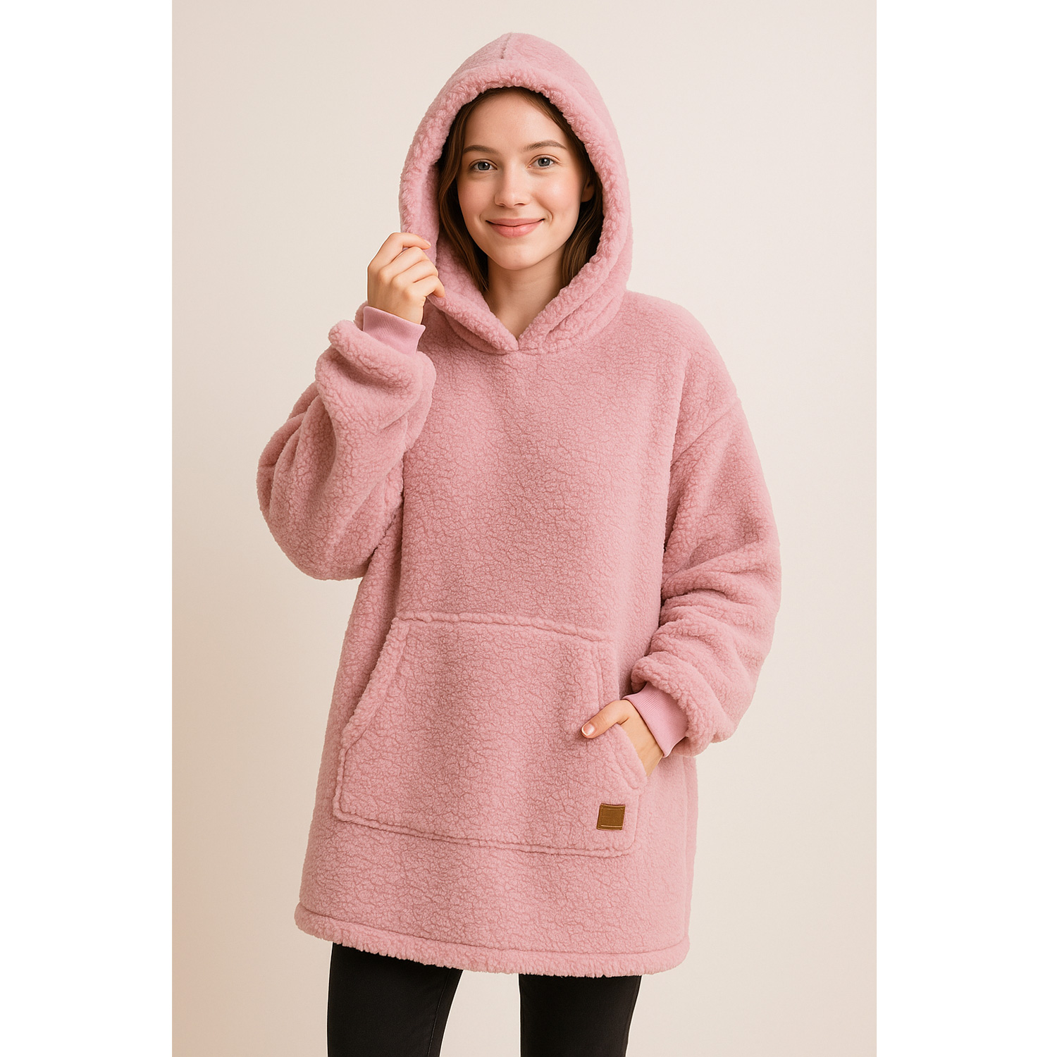 Antonio Kinder Kuschel Hoodie Teddy OneSize rose Abbildung 2 Antonio Kinder Kuschel Hoodie Teddy OneSize rose Abbildung 2