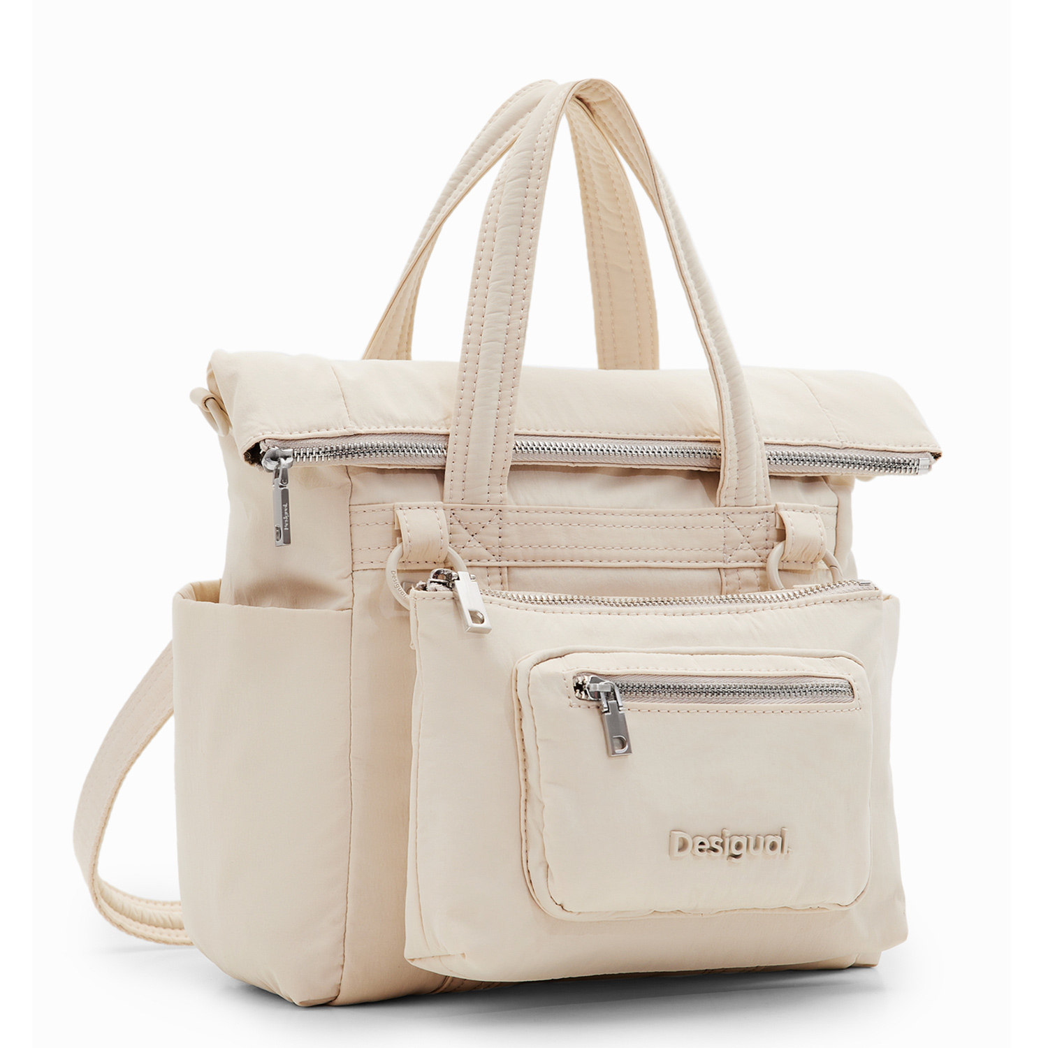 Desigual Damentasche/Rucksack 2in1 Voyager Mini blanco roto
